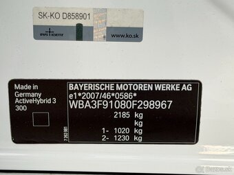 BMW Rad 3 ActiveHybrid 3 ( 335i ) 2013 250kw - 17