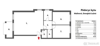 PREDAJ 3 IZB. BYTU, 2x PARK. MIESTA, NÍZKE NÁKLADY, DUNAJSKÁ - 17