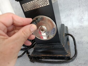 Starožitný švédský dvouklikový telefon z roku 1920-30 - 17