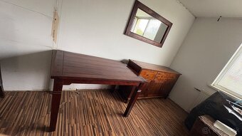 Komoda,jedálenský stôl, zrkadlo set masívneho dreva 240€ - 17