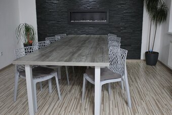 Nový jedálenský stôl pre 8-10 ľudí 300cm x 110cm - 17