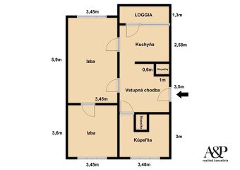 NA PREDAJ 2 IZB. BYT S LOGGIOU, 64M2, SOTINSKÁ UL., SENICA - 17