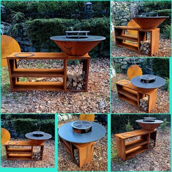 Ohniskovy gril corten pult - 17