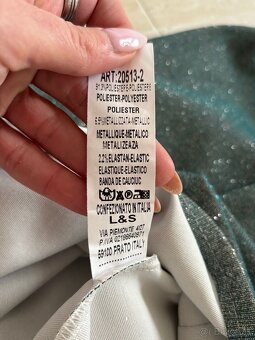 Spoločenské šaty metalic mint green - 17