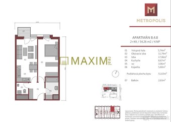 METROPOLIS - 2 izbový apartmán v centre Downtownu na Bottove - 17