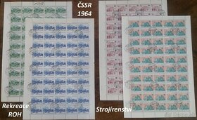 Poštové známky, filatelia: ČSSR, prepážkové archy, série - 17