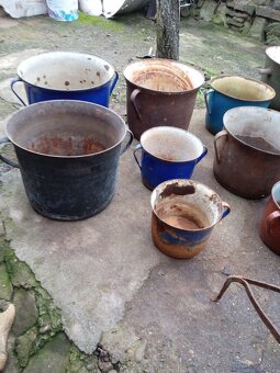 Liatinové hrnce smalt vedra - 17