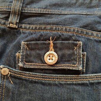 Rare Levis modré rovné džínsy rifle straight jeans 33x34 - 17