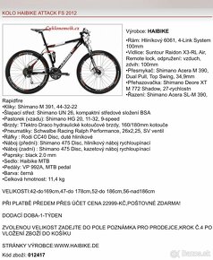 celoodpruzeny bicykel HAIBIKE ATTACK FS  veľkosť M - 17