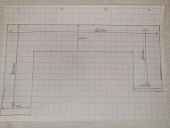 Rustikální dubová linka do U se spotřebiči,6236 - 17