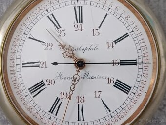 Velmi zajímavé a moc pěkné masivní kapesní hodinky COLOMBOP - 17