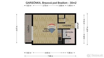 Garsónka 30 m2 v centre Brezová pod Bradlom - 17