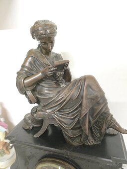 Krbove hodiny a svietniky bronz - 17