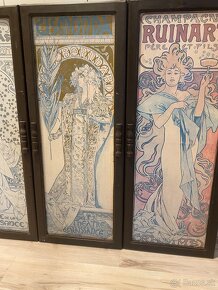 Alfonz Mucha krásne 4 secesné obrazy na stenu - 17