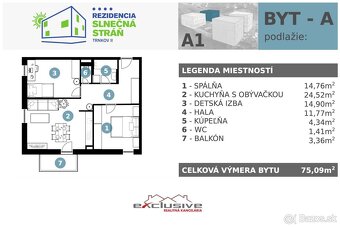 3 IZBOVÝ BYT – TRNKOV, 67 M², PARK. STÁTIE - 17