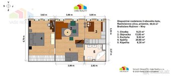 Na predaj krásny a štýlový 2-izbový byt, 59 m²,Rastislavova  - 17
