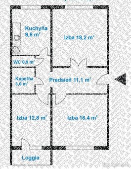 Veľký 3 izb.byt Bruselská,75m2+loggia, dobré parkovanie - 17