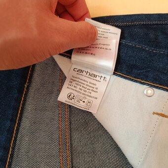Carhartt Pontiac Pant modré džínsy rifle nohavice W33 L32 - 17