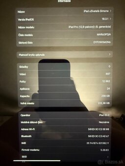iPad Pro 12,9” 256GB WiFi+Cellular Kozmický sivý 2021, M1 - 17