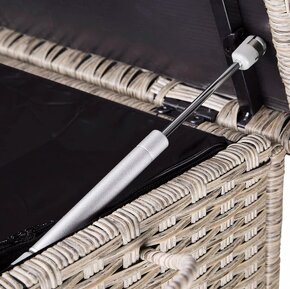 Záhradný úložný ratanový box s kolieskami 4 farby - 17