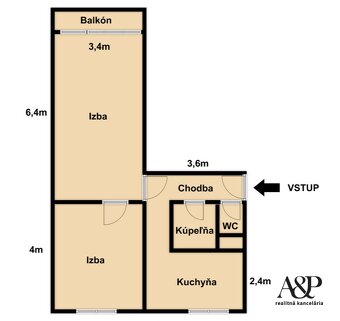 NA PREDAJ 2 IZB. BYT S BALKÓNOM, 52M2, PALÁRIKOVA UL., SENIC - 17
