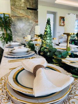 Nová zlatom zdobená obedová súprava THUN pre 6 osôb - 17