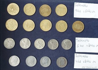 Zbierka mincí - Tunisko, Taliansko, Kanada, striebro ostrovy - 17