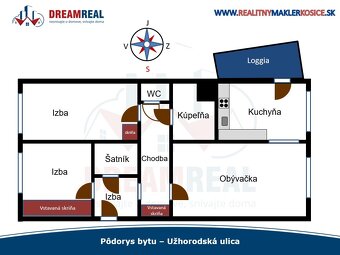 3-izbový byt po rekonštrukcii s loggiou – Užhorodská ulica - 17