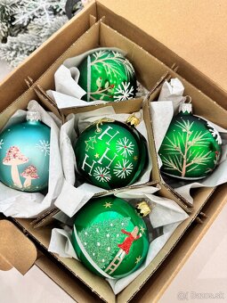 Vianočné ozdoby , vianočné sklenené gule - 17