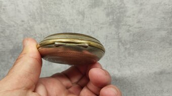 Monstrózné staré kapesní hodinky s lokomotivou, 66mm, 202g - 17