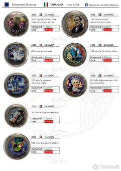 2 euro kolorovane mince - 17