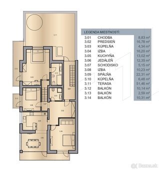 Investičná príležitosť –  4-izbový penthouse v Demänovej - 17