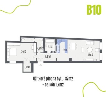 INVESTIČNÝ 2i (87m2) ideálny na krátkodobý prenájom na TOP A - 17