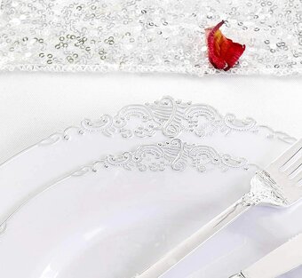 Sklenené klubové taniere – rôzne veľkosti a vzory - 17