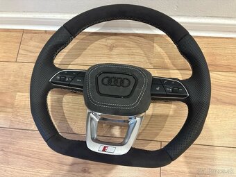 AUDI ŠPORTOVÝ VYHRIEVANÝ - ALKANTARA / KOŽA biela niť - 17
