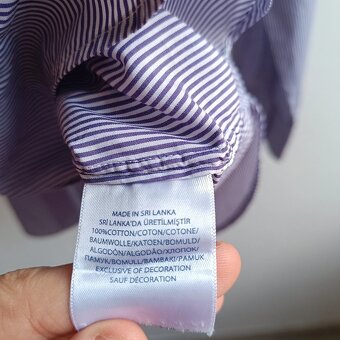 Polo Ralph Lauren fialová pruhovaná košeľa s dlhým rukávom M - 17