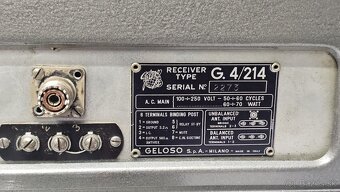 Radio Tube Receiver 》Geloso G4 214 》Milano > Italy - 17