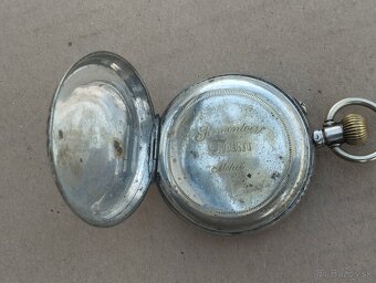 Starožitné dvoupláštové stříbrné zdobené kapesní hodinky. - 17