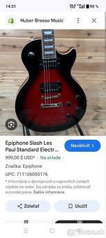 Epiphone Slash Les Paul Standart Vermillion Burst - 17
