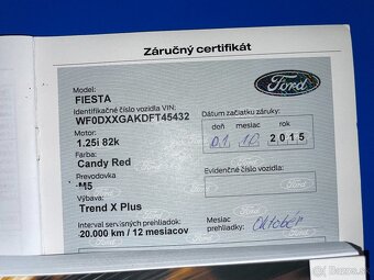 FIESTA SK 2015 4-valec 1.25 Benzín - 17
