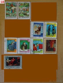 Nádherné poštové známky UMENIE 1 - 17