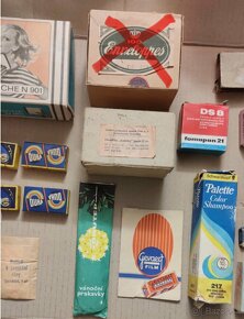 Sbírka retro - staré krabičky, propisky, zámky - 17