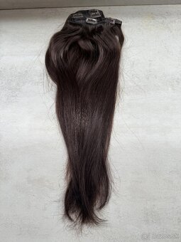 Clip in vlasy - 45 cm, gastan, živé - 17