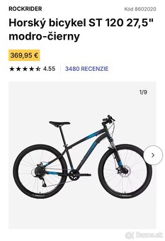 Krásny Rockrider ST120L – 27,5”, kotúčovky, výbava, top stav - 17