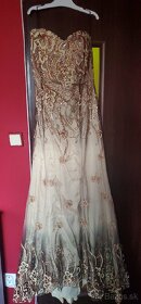 Spoločenské šaty zlaté - 17