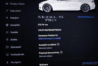 Tesla S 75D Free Supercharging, SOH 92%, Vzduch, Panoráma - 17