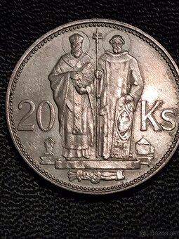 Minca 20 Ks SR 1941 Cyril a Metod Dvojkríž Striebro - 17