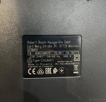 Bosch MUM Serie 2 MUMS2VM00 900W kuchynský robot - 17