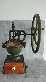 vELMI STARÝ Mlyncek na kávu Leinbrock IDEAL no.2 s rumpálem - 17