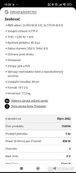 Predám koncový kvalitný zosilňovač the t.amp TA 1400 MK-X - 17